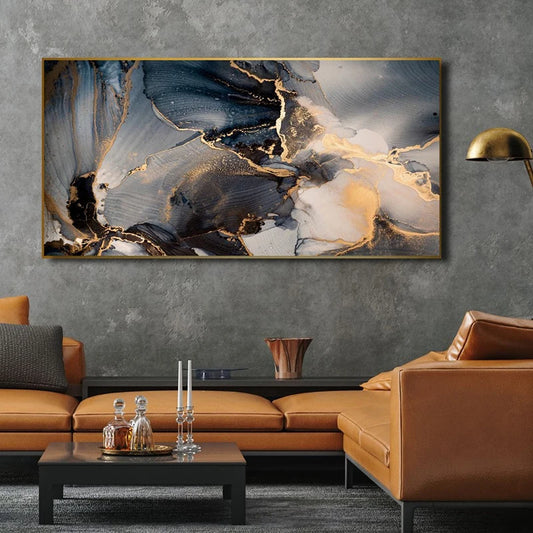 Modern Abstract Marble Canvas Art Print for Home Decor