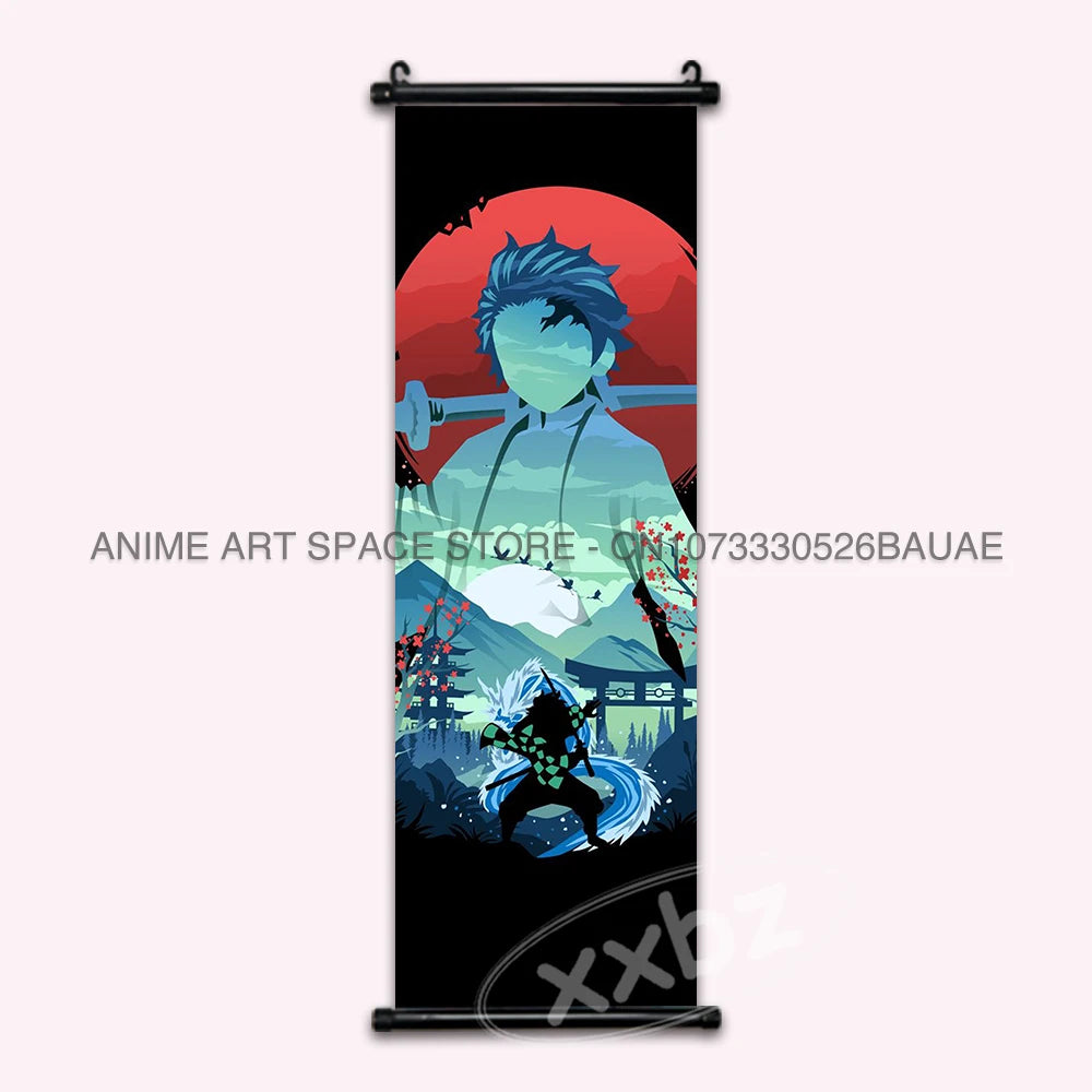 Demon Slayer Tomioka Giyuu Hanging Wall Art Scroll