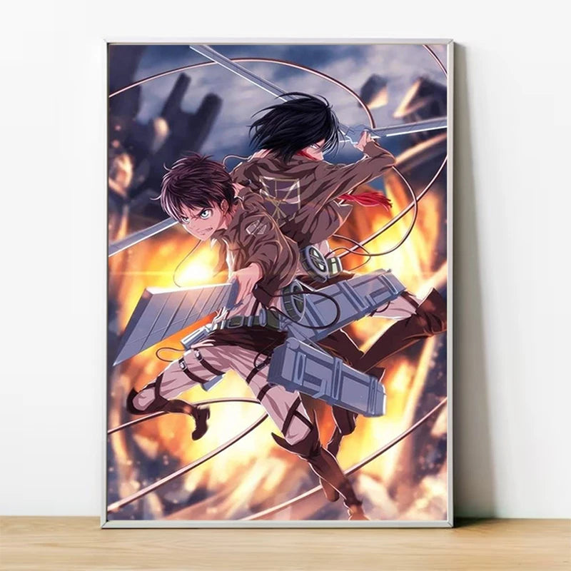 Attack on Titan Anime Canvas Art Poster - Custom Wall Decoration