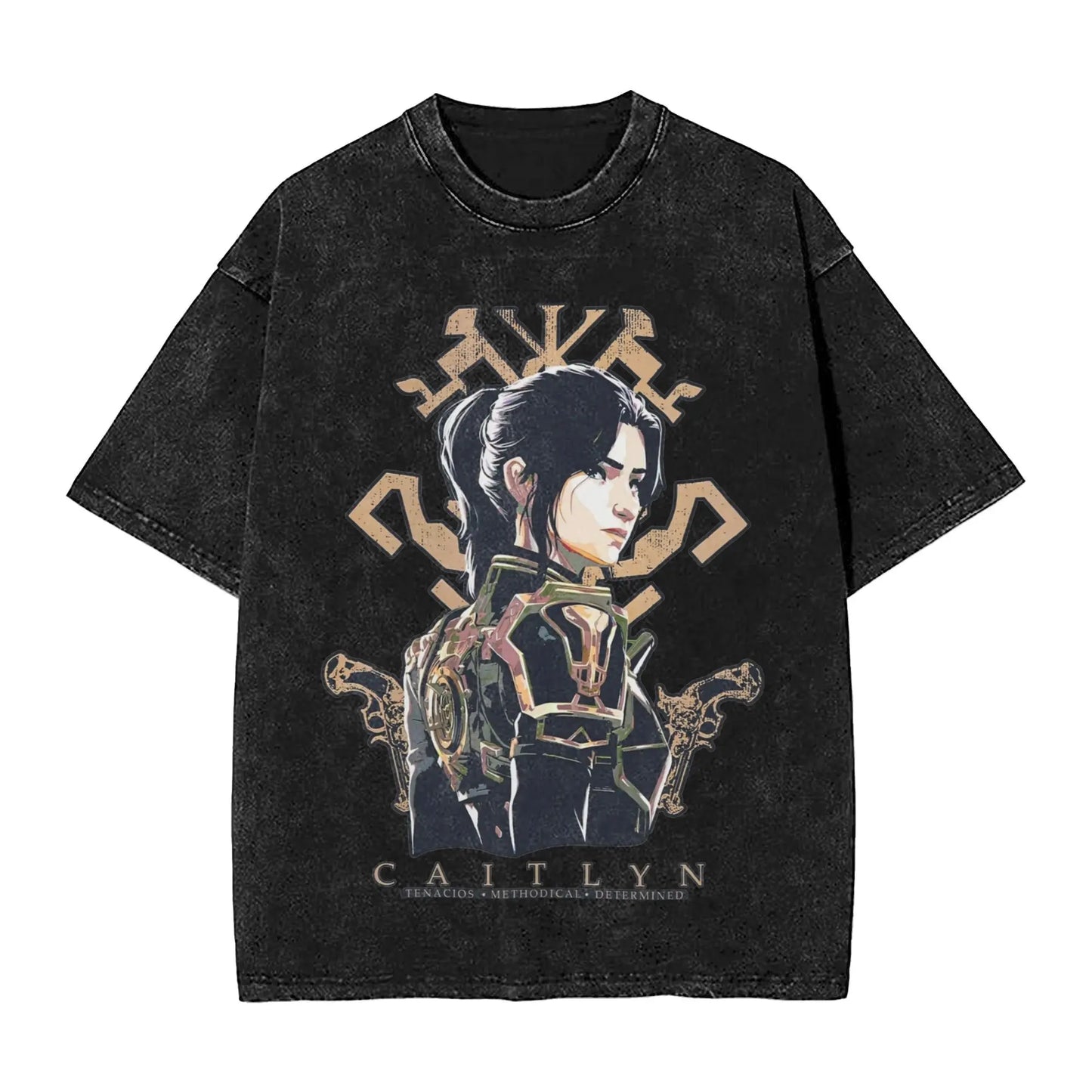 Harajuku Style Caitlyn Arcane Printed T-Shirt