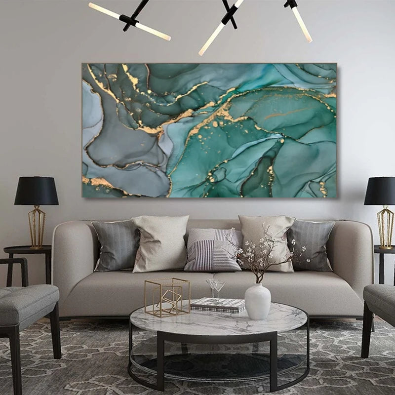 Modern Abstract Marble Canvas Art Print for Home Decor