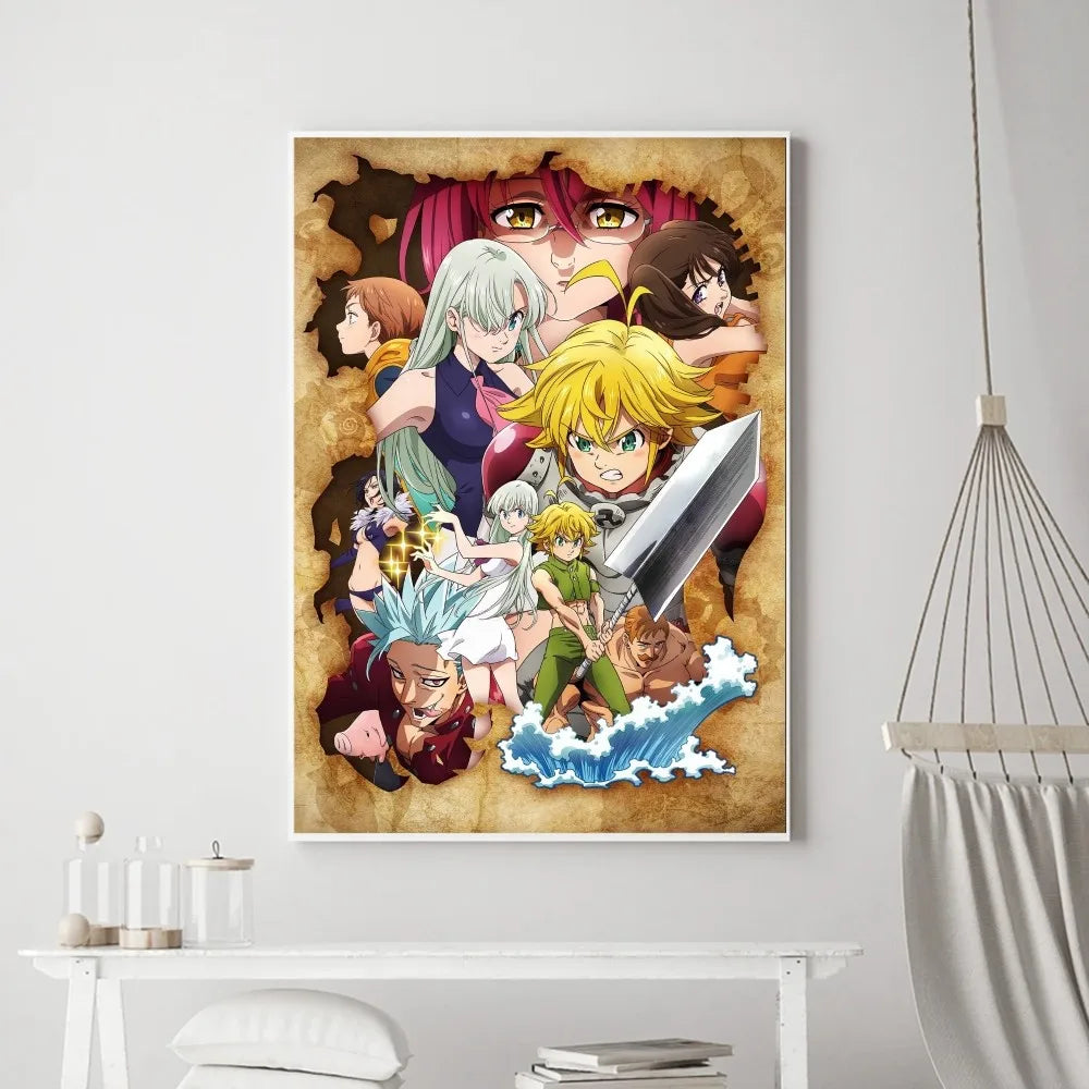 The Seven Deadly Sins Poster Print - Modern Wall Art