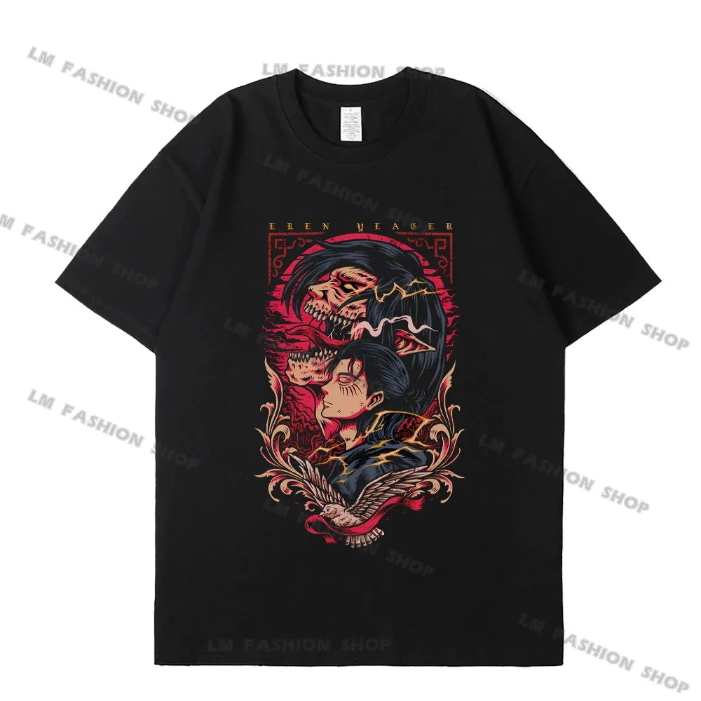 Attack On Titan Graphic Print T-Shirt - Unisex Casual Tee