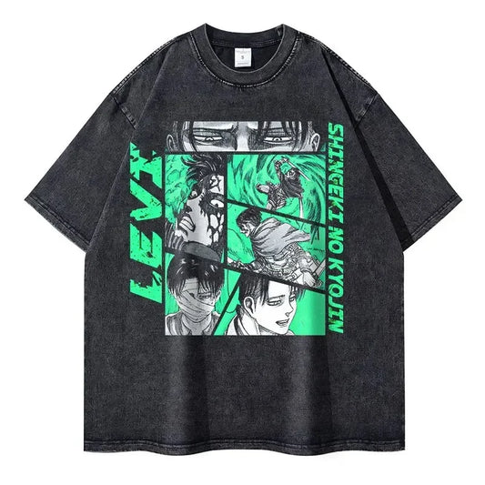 Mikasa Ackerman Vintage Washed Anime T-Shirt