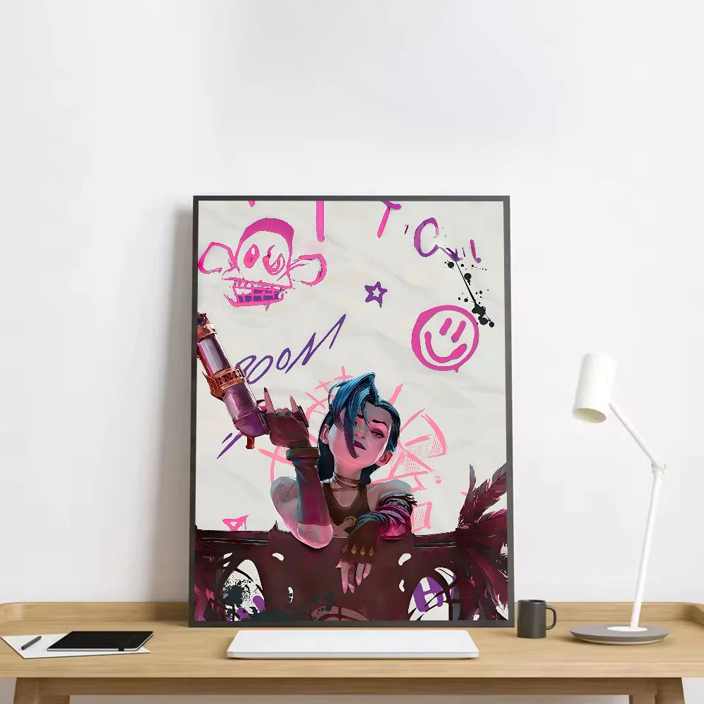 Anime Arcane Season 2 Jinx Graffiti HD Wall Art Poster