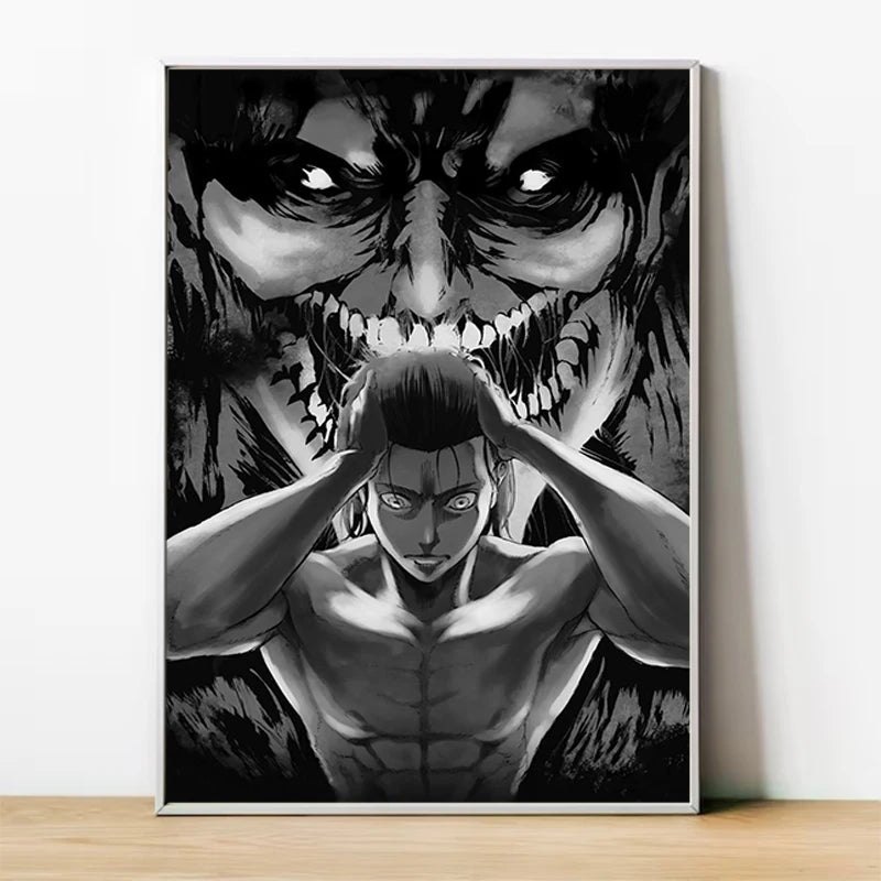 Attack on Titan Anime Canvas Art Poster - Custom Wall Decoration