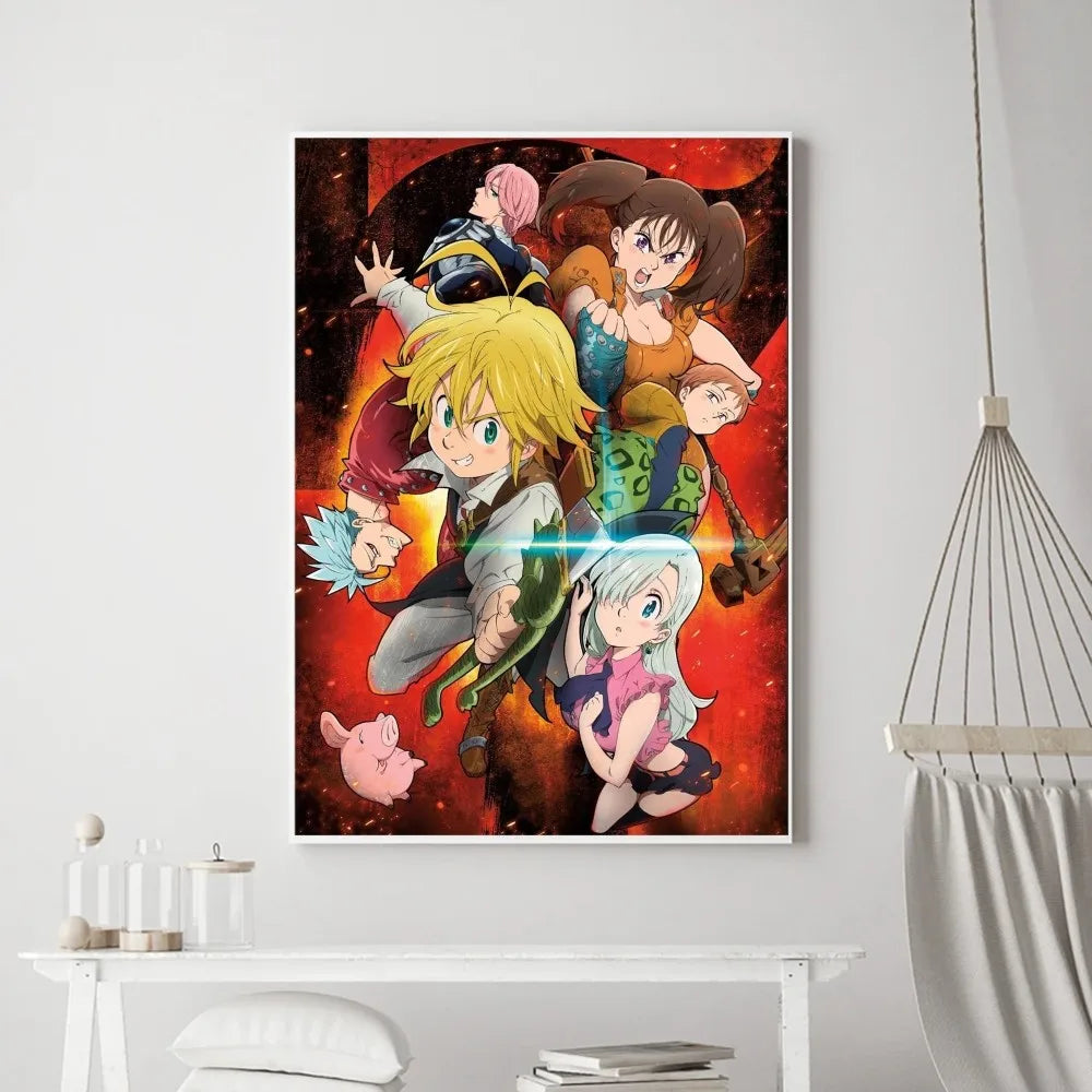 The Seven Deadly Sins Poster Print - Modern Wall Art