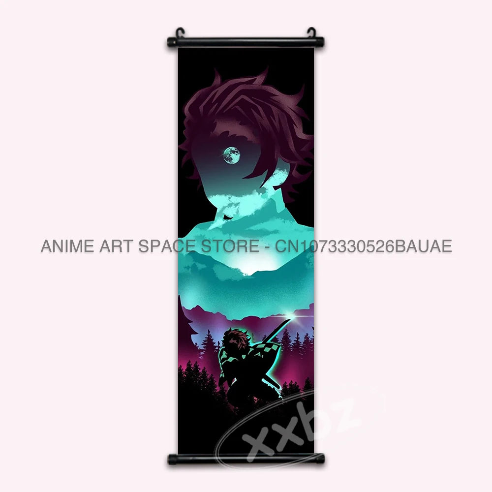 Demon Slayer Tomioka Giyuu Hanging Wall Art Scroll