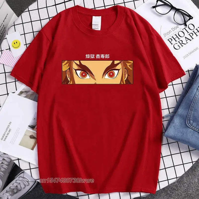 Demon Slayer Kyojuro Rengoku T-Shirt - Hip Hop Design