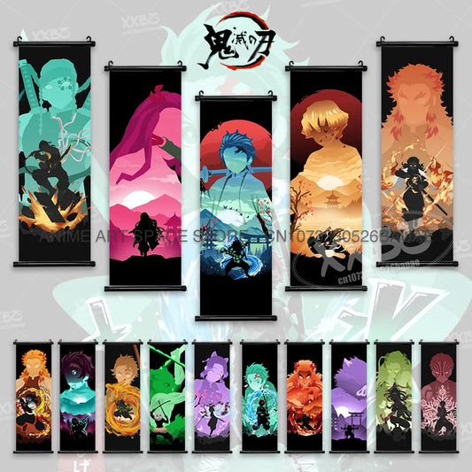 Demon Slayer Tomioka Giyuu Hanging Wall Art Scroll