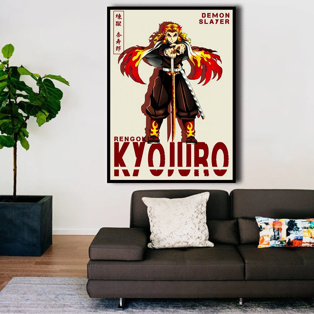 Anime Demon Slayer Canvas Poster - Tanjirou & Nezuko Wall Art