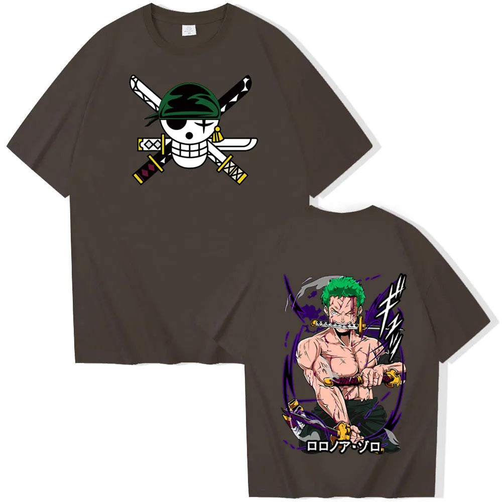 Anime One Piece Zoro T-Shirt - Harajuku Hip Hop Style