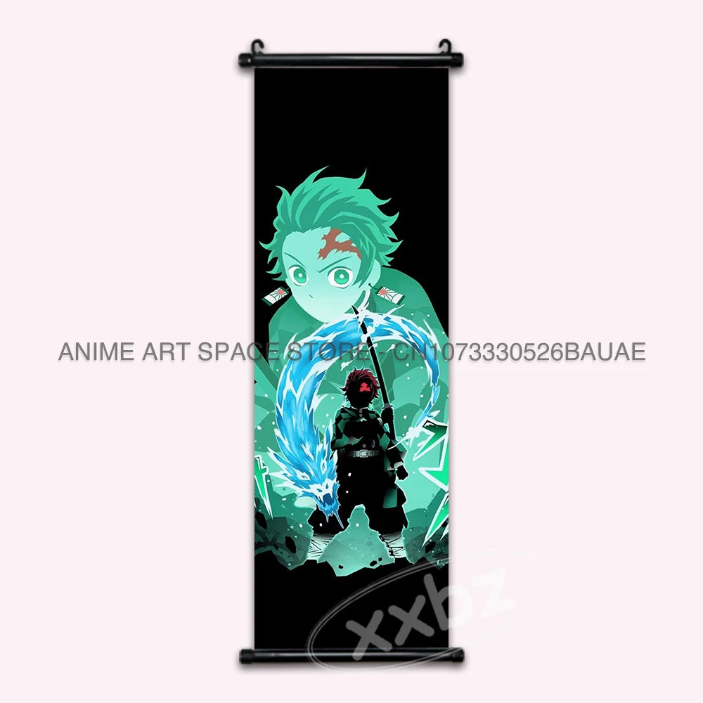 Demon Slayer Tomioka Giyuu Hanging Wall Art Scroll