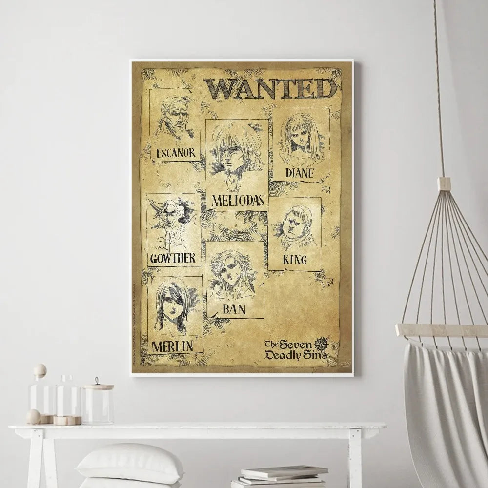 The Seven Deadly Sins Poster Print - Modern Wall Art