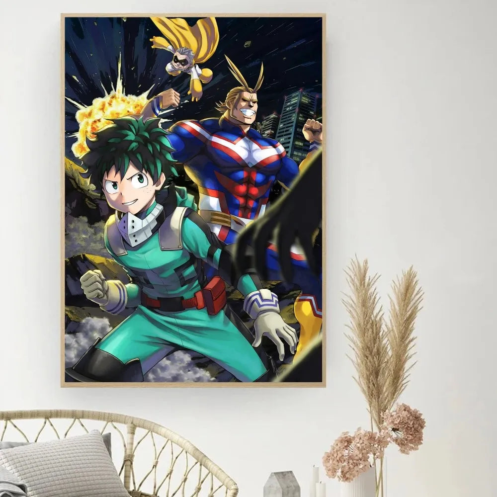 My Hero Academia Vintage Poster Wall Art