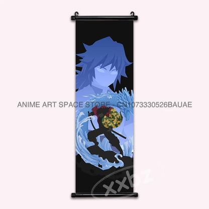 Demon Slayer Tomioka Giyuu Hanging Wall Art Scroll