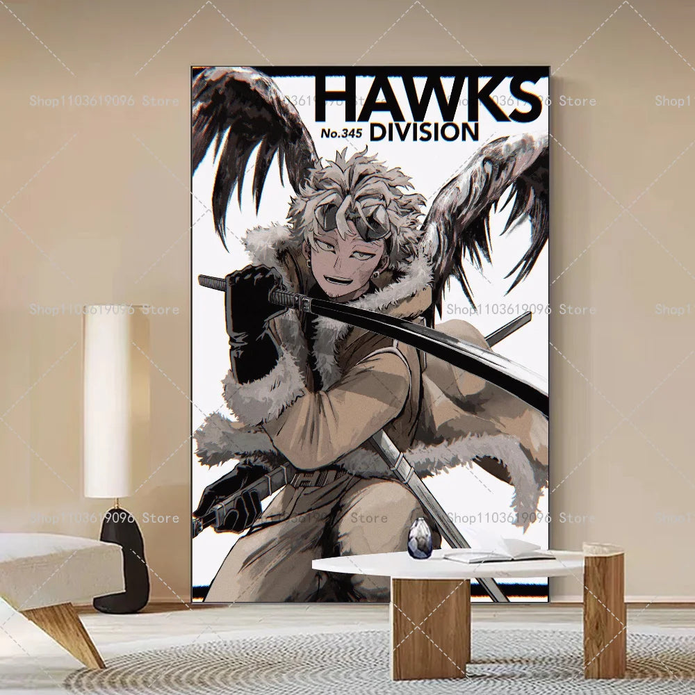 My Hero Academia Hawks Classic Anime Poster