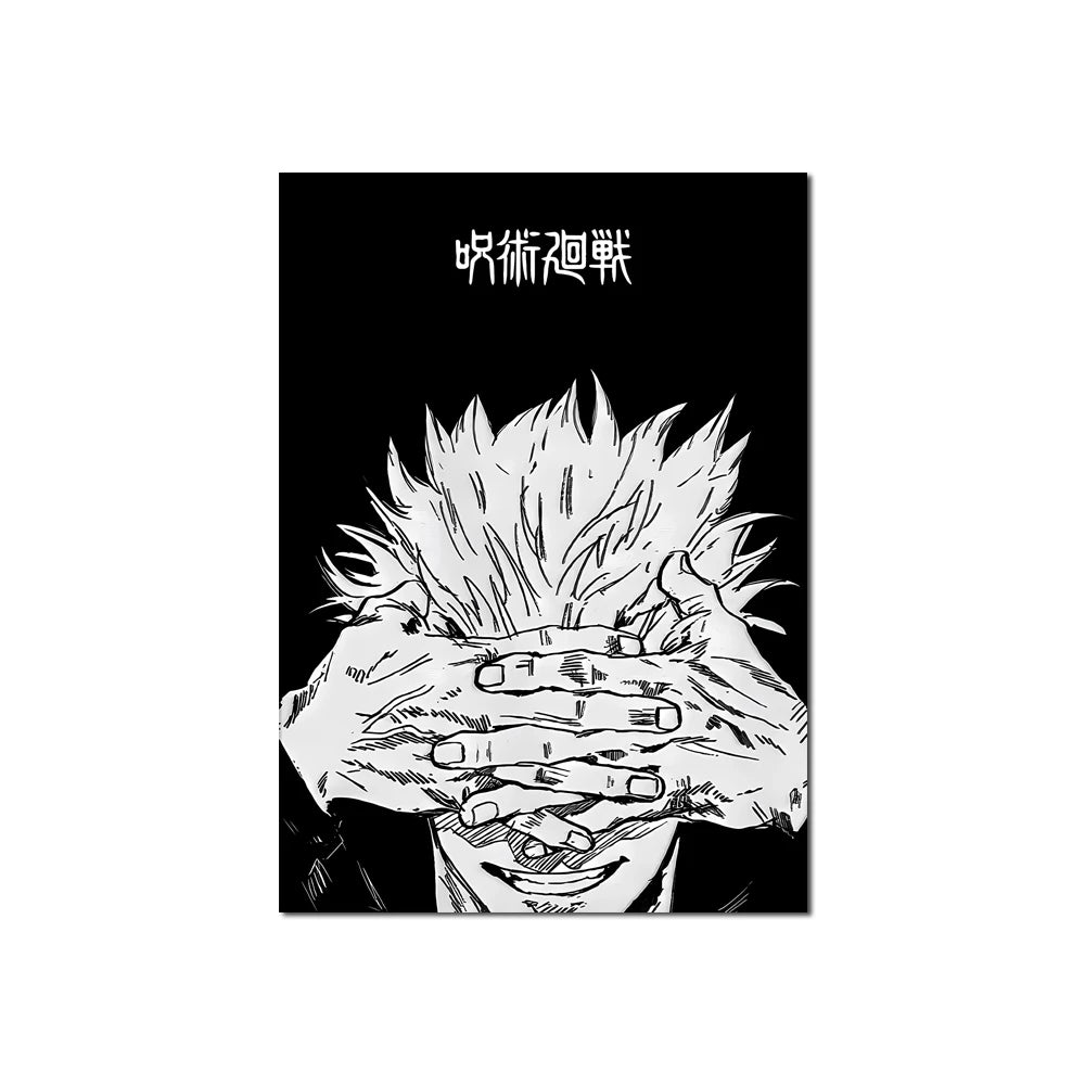 Jujutsu Kaisen Abstract Anime Canvas Art - Kinji Hakari & Satoru Gojo