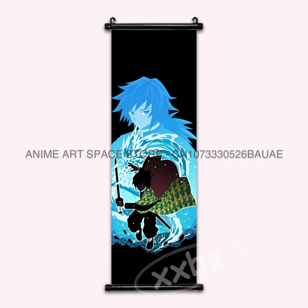 Demon Slayer Tomioka Giyuu Hanging Wall Art Scroll