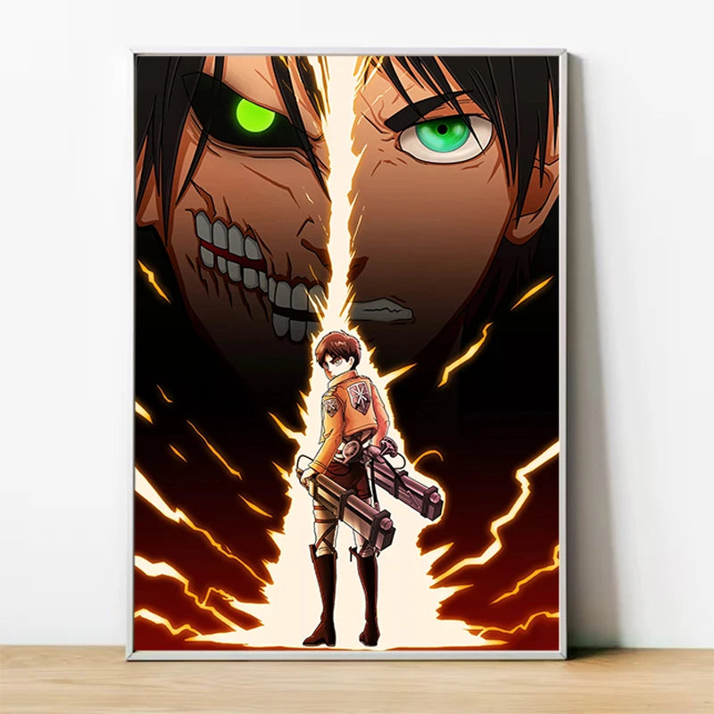 Attack on Titan Anime Canvas Art Poster - Custom Wall Decoration