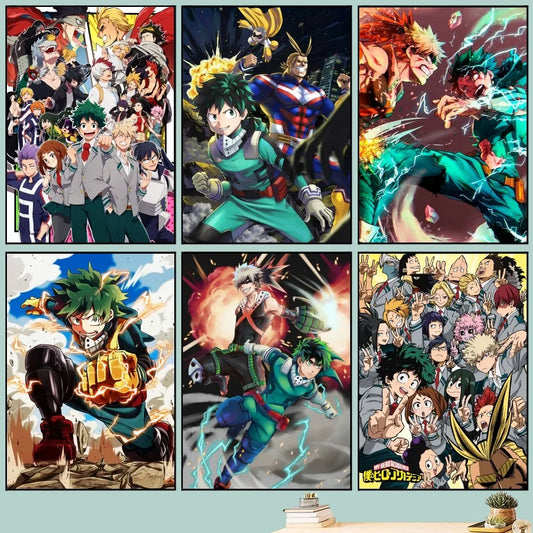 My Hero Academia Vintage Poster Wall Art