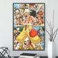 Anime ONE PIECE Self-Adhesive Poster - Sanji, Zoro, Luffy & Nami