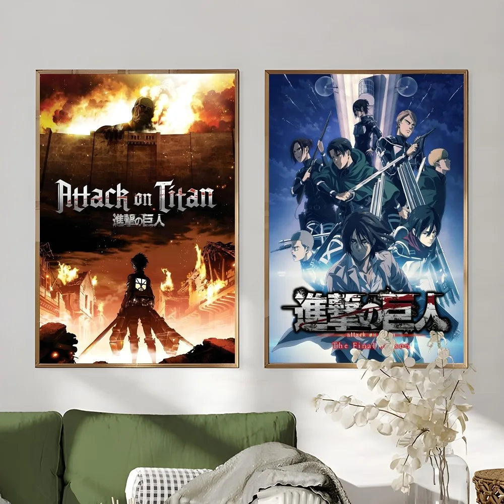 Anime Attack on Titan Poster - Waterproof Wall Art