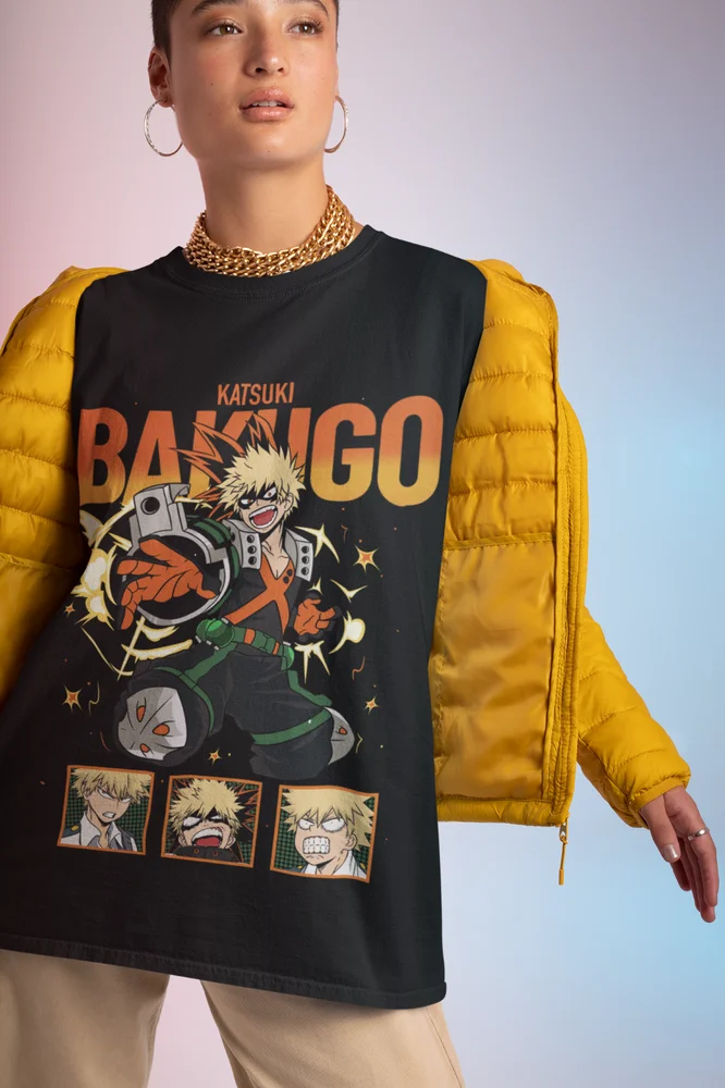 Katsuki Bakugo Anime T-Shirt - MHA Gift Tee