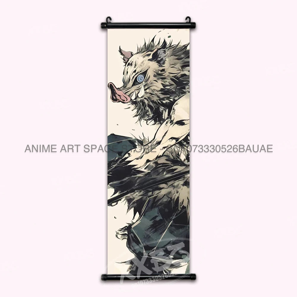 Demon Slayer Rengoku Kyoujurou Canvas Wall Art Scroll