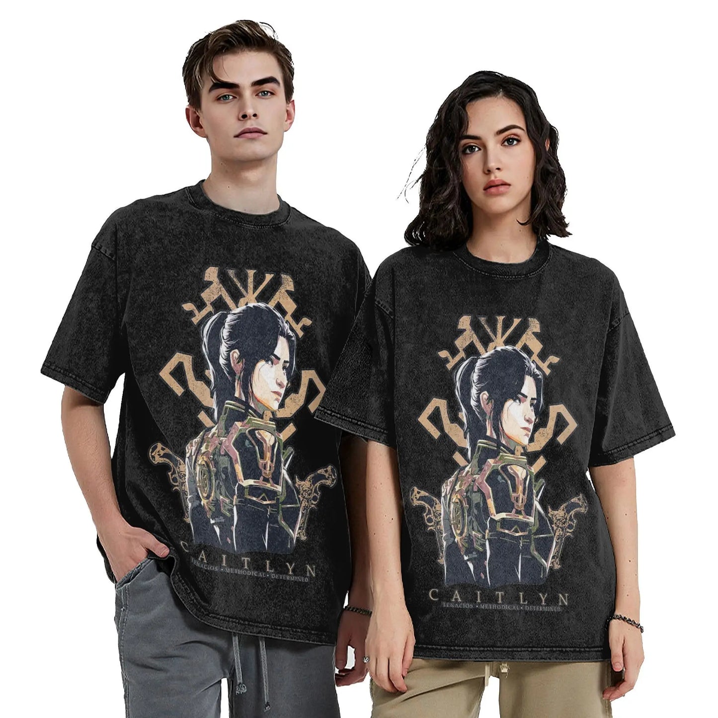 Harajuku Style Caitlyn Arcane Printed T-Shirt