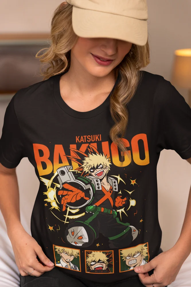 Katsuki Bakugo Anime T-Shirt - MHA Gift Tee