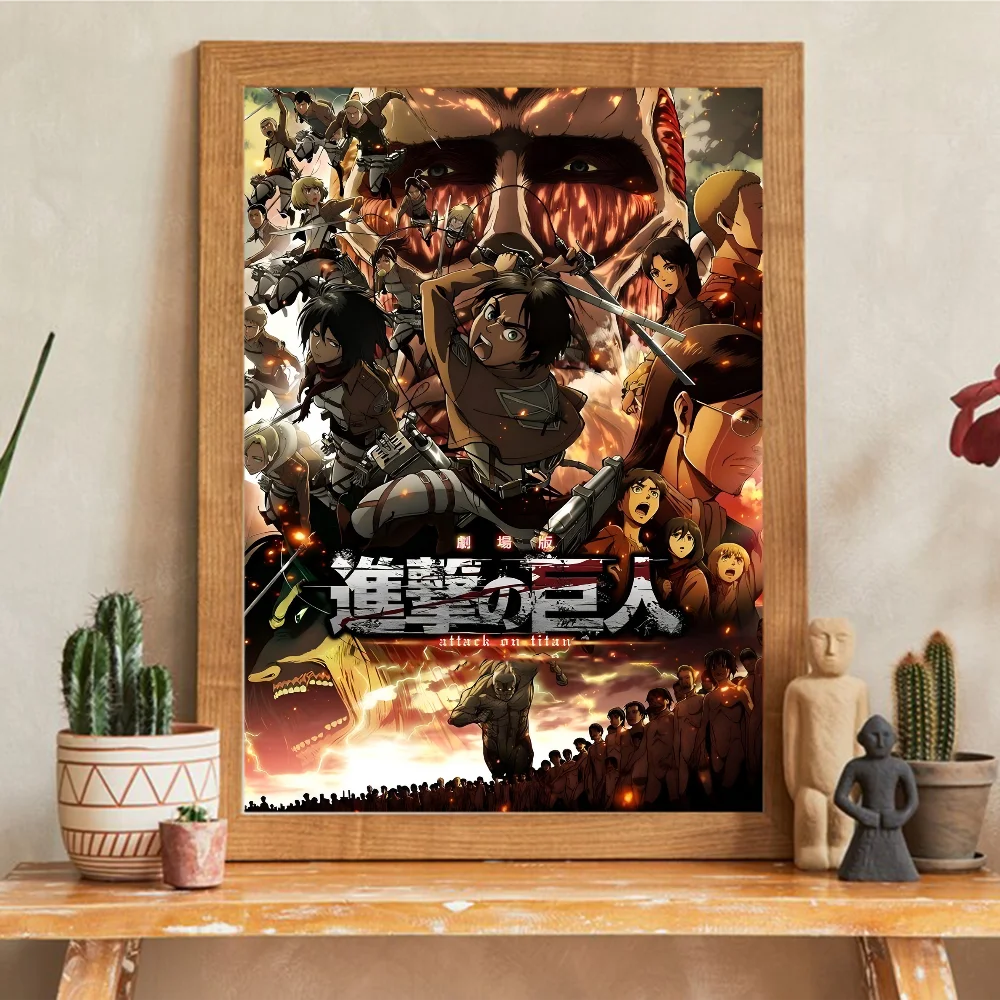 Anime Attack on Titan Vintage HD Quality Wall Art Poster