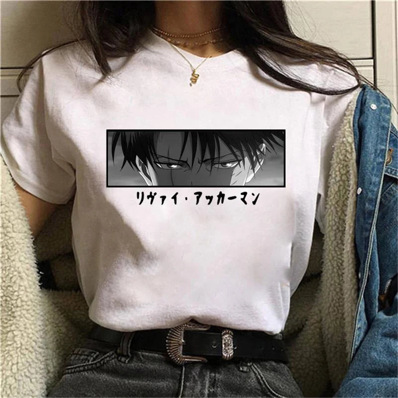 Anime Levi Ackerman Graphic T-Shirt for Women