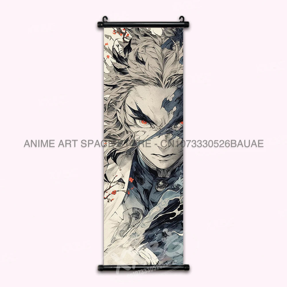 Demon Slayer Rengoku Kyoujurou Canvas Wall Art Scroll