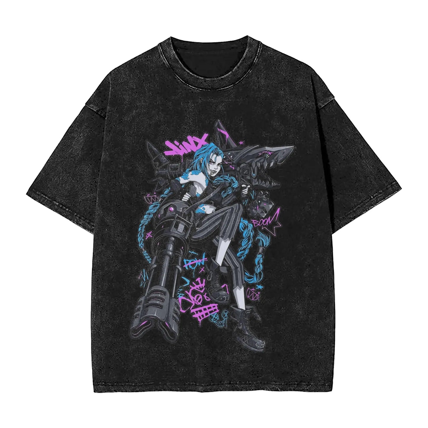 Harajuku Style Caitlyn Arcane Printed T-Shirt