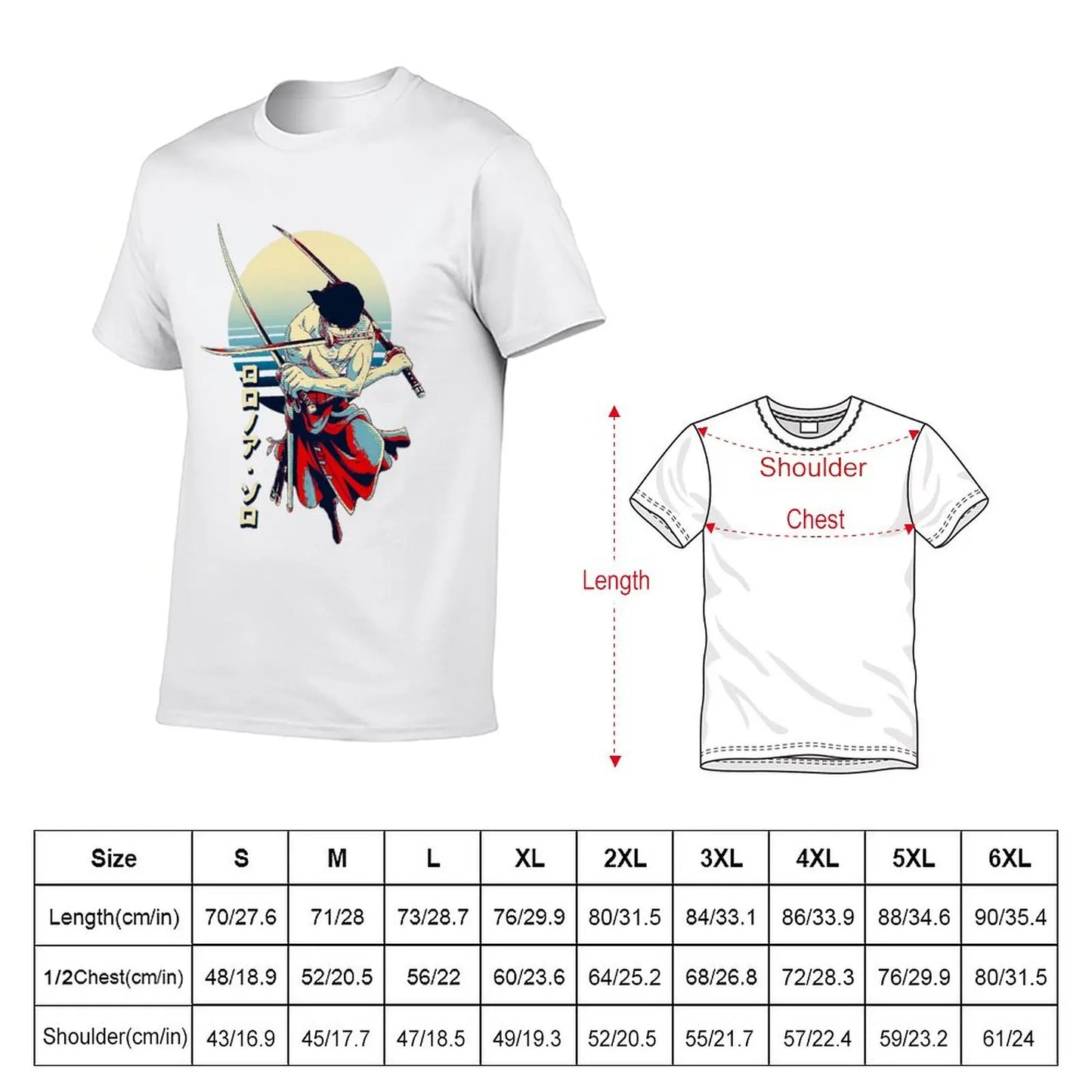 New Roronoa Zoro Graphic T-Shirt for Men