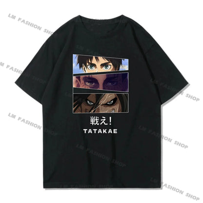 Attack On Titan Graphic Print T-Shirt - Unisex Casual Tee