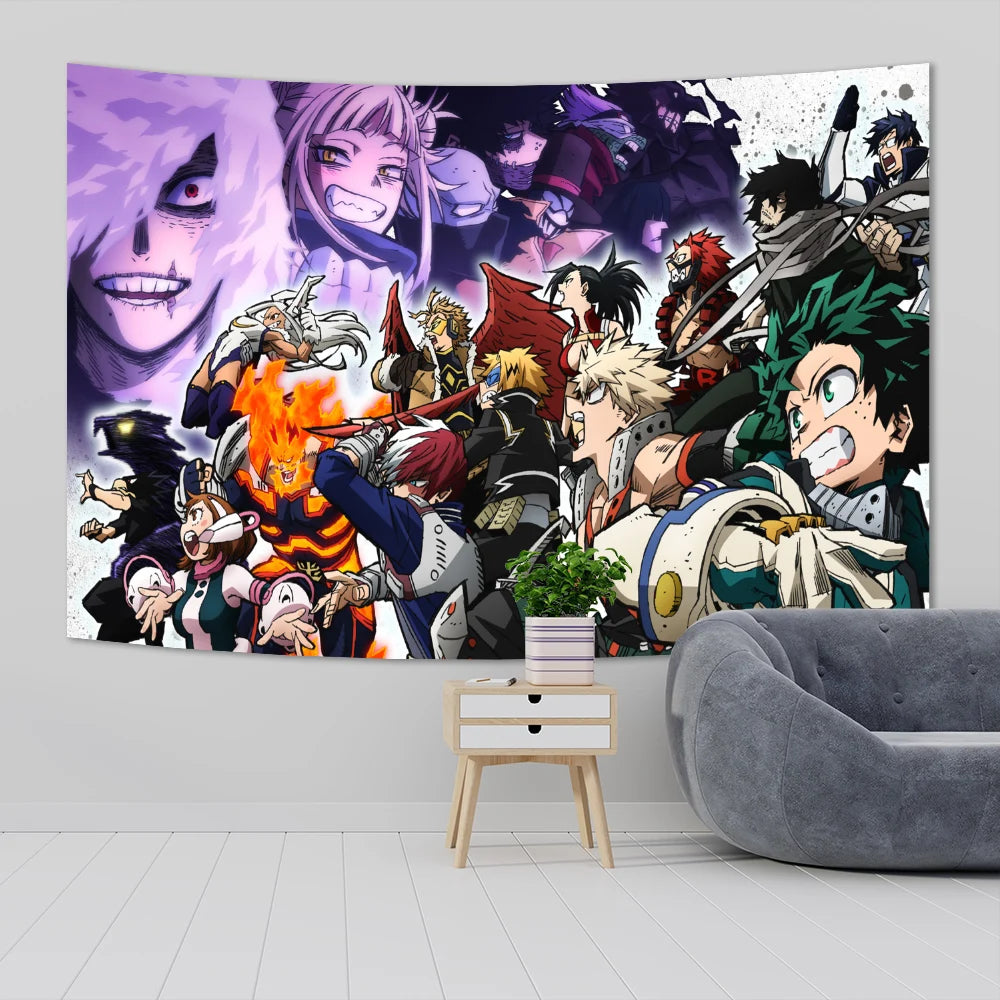 My Hero Academia Kawaii Wall Tapestry - Custom Anime Decor