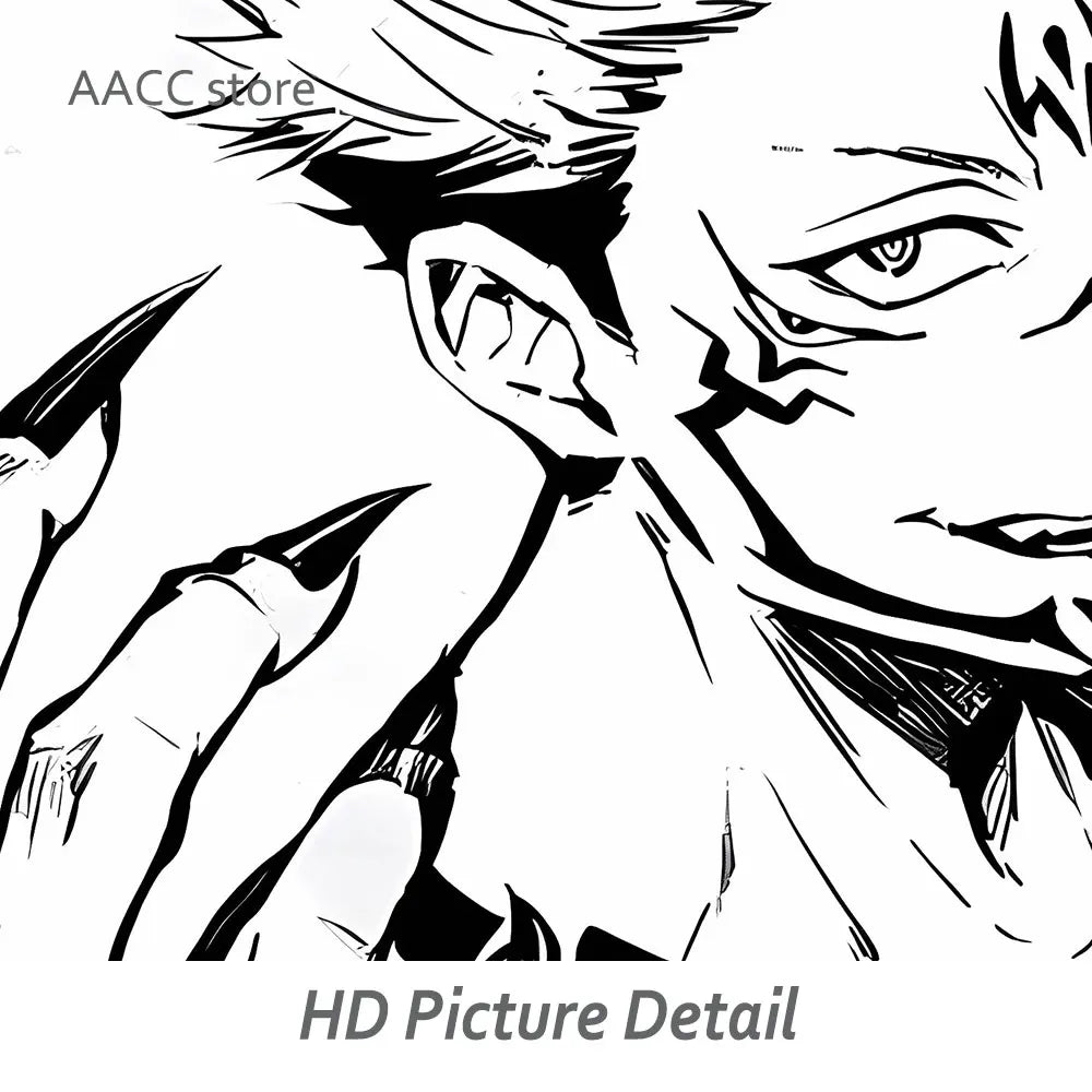 Jujutsu Kaisen Abstract Anime Canvas Art - Kinji Hakari & Satoru Gojo