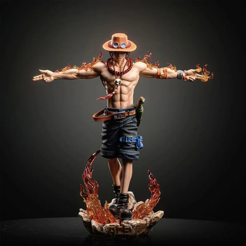 28cm Portgas D Ace Anime Figure - Collectible PVC Statue