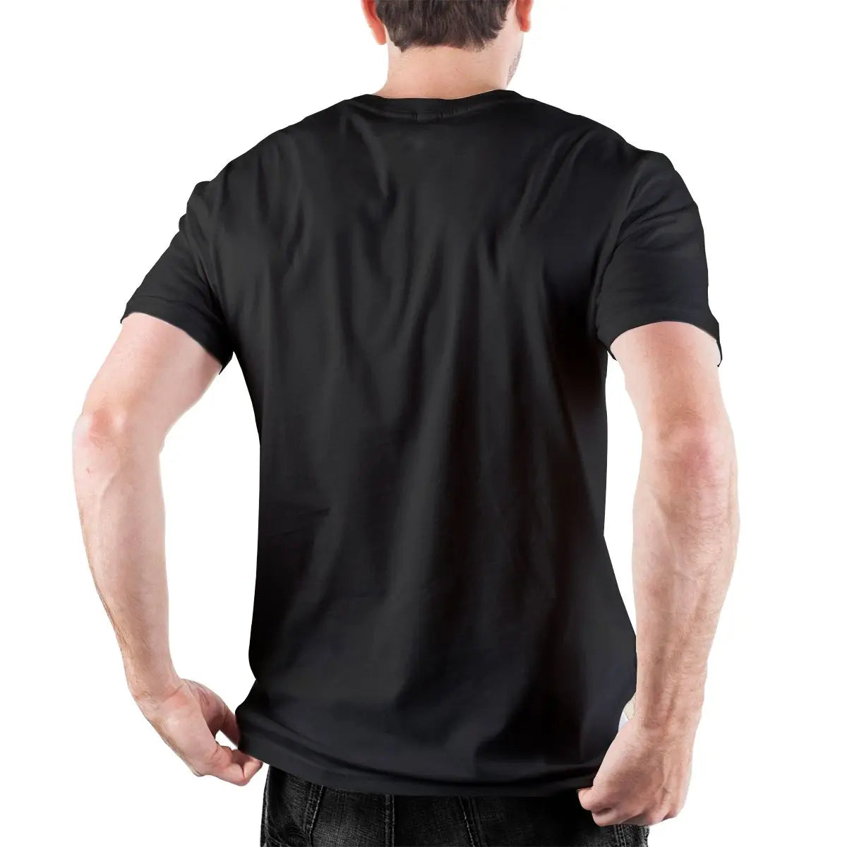 Men's Casual Cotton Tee Shirt - Short Sleeve Crew Neck