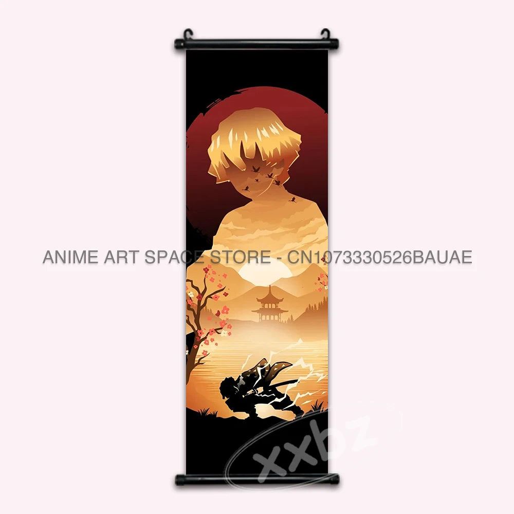 Demon Slayer Tomioka Giyuu Hanging Wall Art Scroll