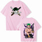 Anime One Piece Zoro T-Shirt - Harajuku Hip Hop Style