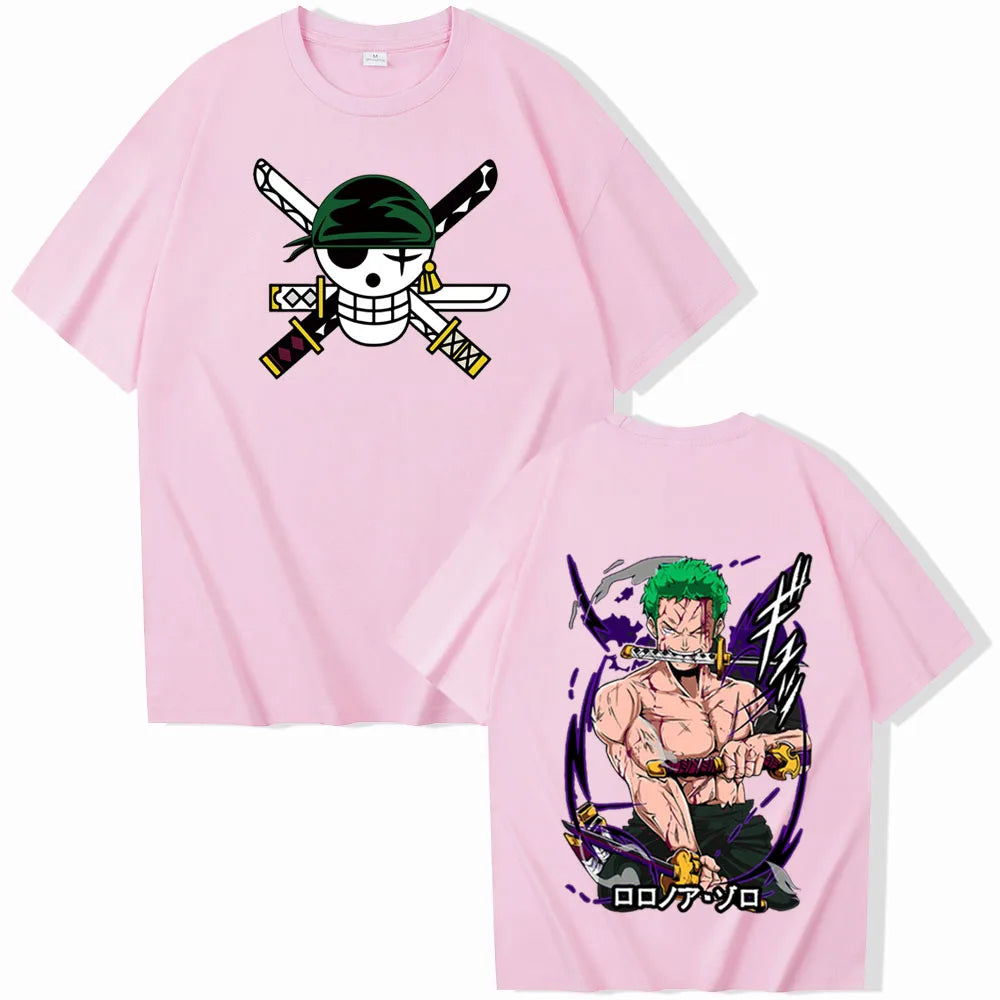 Anime One Piece Zoro T-Shirt - Harajuku Hip Hop Style