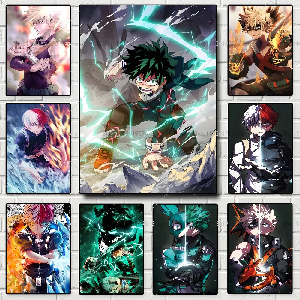 My Hero Academia Poster - Self-Adhesive Waterproof Wall Art