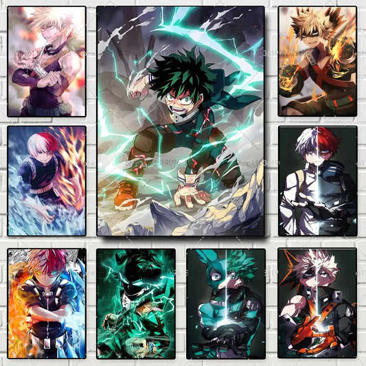 My Hero Academia Poster - Self-Adhesive Waterproof Wall Art