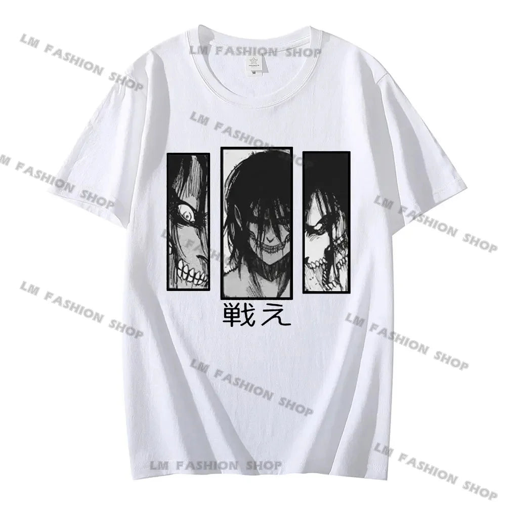 Attack On Titan Graphic Print T-Shirt - Unisex Casual Tee