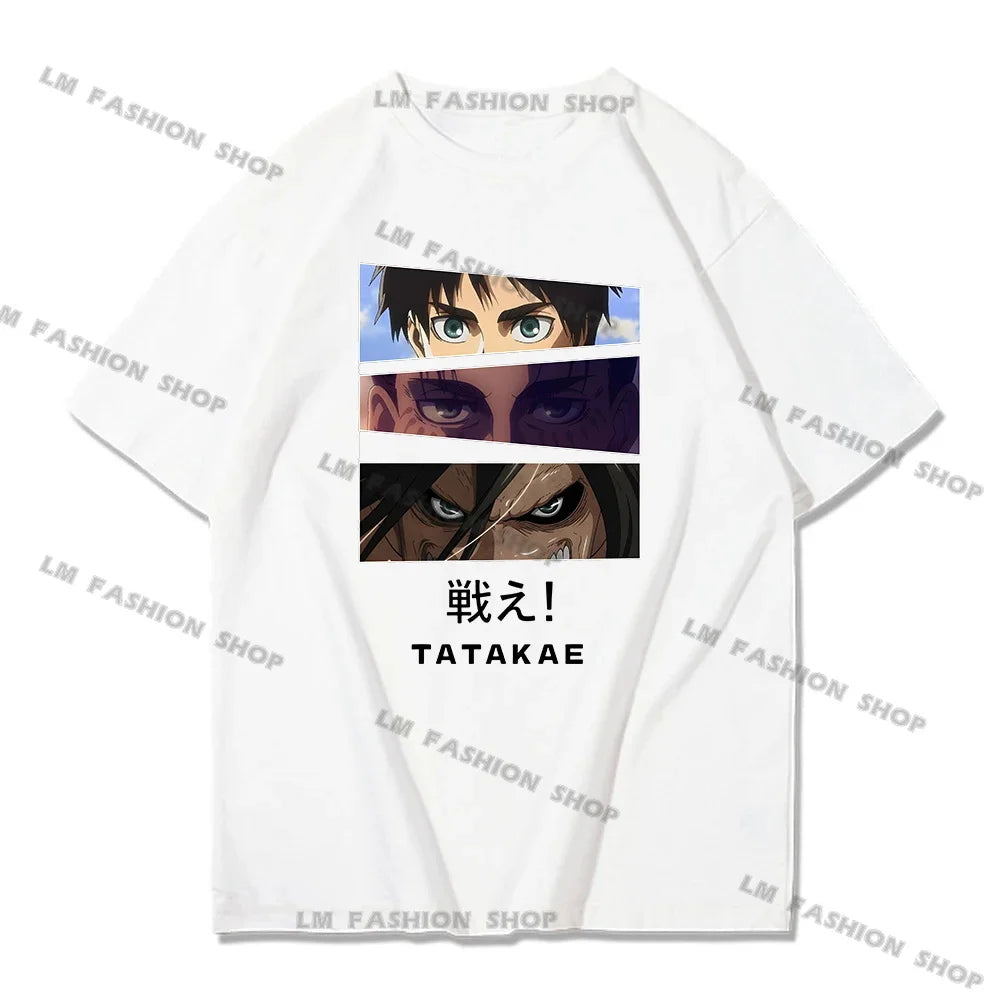 Attack On Titan Graphic Print T-Shirt - Unisex Casual Tee