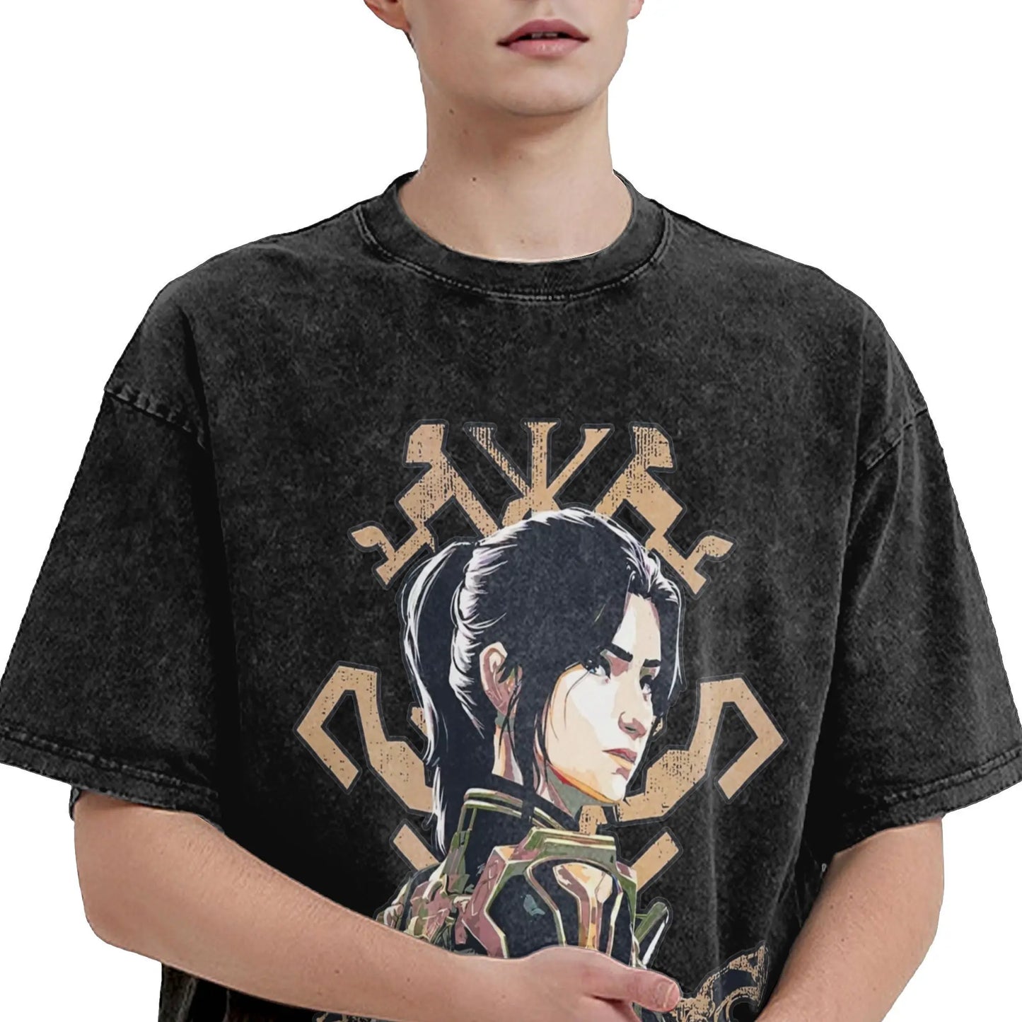 Harajuku Style Caitlyn Arcane Printed T-Shirt